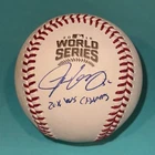 JUSTIN GRIMM (Cubs) Signed Official 2016 WORLD SERIES Baseball Beckett BAS & INS