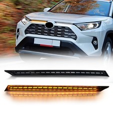 For Toyota RAV4 2019-2023 LED Car Front Hood DRL Driving Light W/ Turn Signal