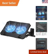 Ergonomic Gaming Laptop Cooler with Adjustable Heights  Built-in Phone Holder