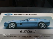 1/18 Autoart Ford Shelby GR-1 Concept Blue Signed By Carroll Shelby