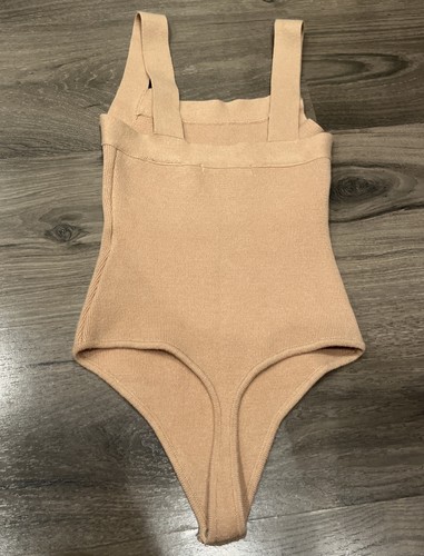 Abercrombie Fitch Bodysuit Womens XXS Beige Sweater Knit - Picture 4 of 4