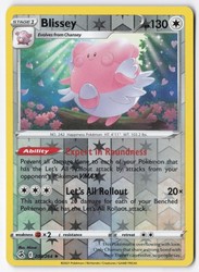 Blissey 203/264 Fusion Strike Reverse Holo Rare
