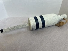 Large Vintage Wood Lobster Buoy Nautical Décor Rope Handle 20" No Splits Cracks