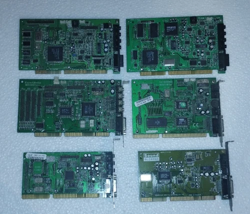 LOT OF SCHEDE AUDIO FOR SCRAP OR PARTS/REPAIR - AS IS - OPL3 - ISA SOUND BLASTER