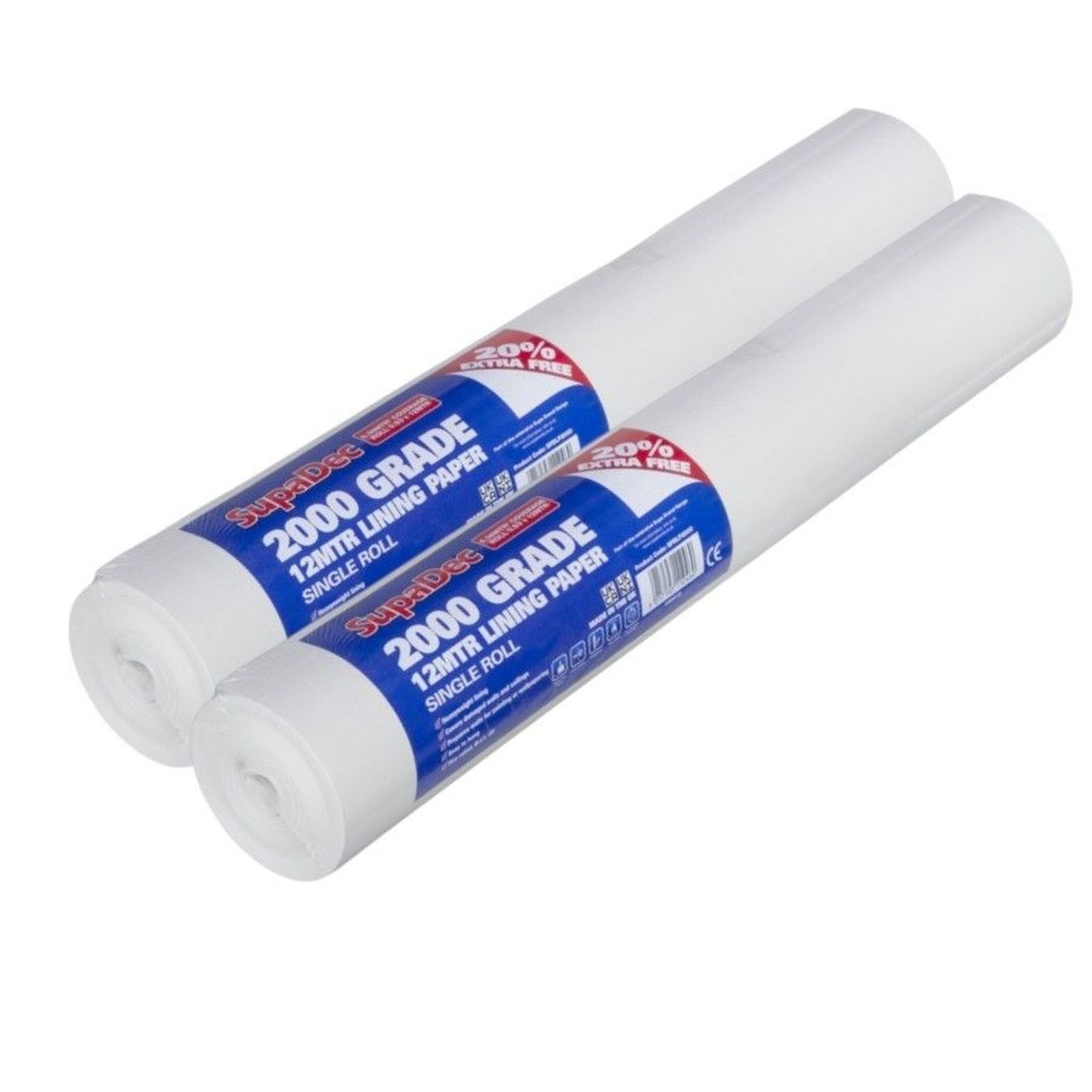B&Q - 2X 2000 Grade Lining Paper Walls Ceiling Paintable Wall Liner 12M - Image 3