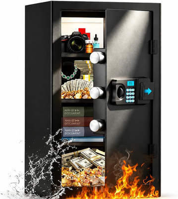 Large Fireproof Safe for Home Office with Digital Keypad & Alarm