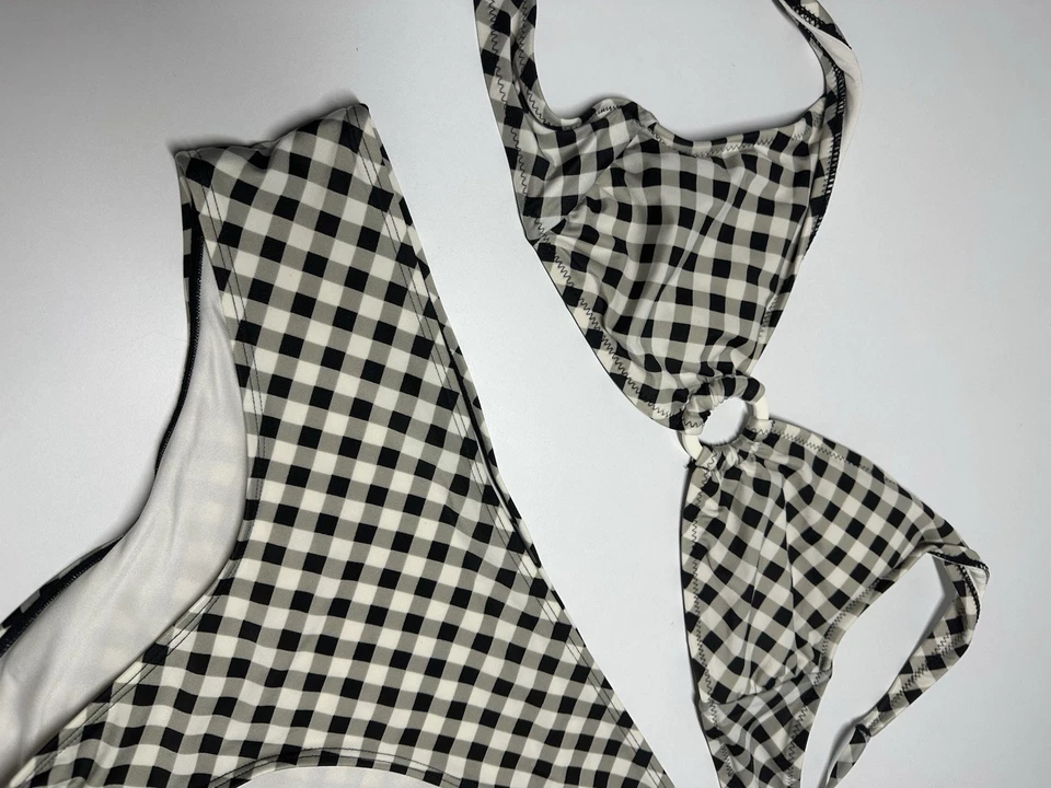 Conjunto de bikini de 2 piezas Old Navy negro blanco para mujer talla S inferior talla L Foto 3 de 4