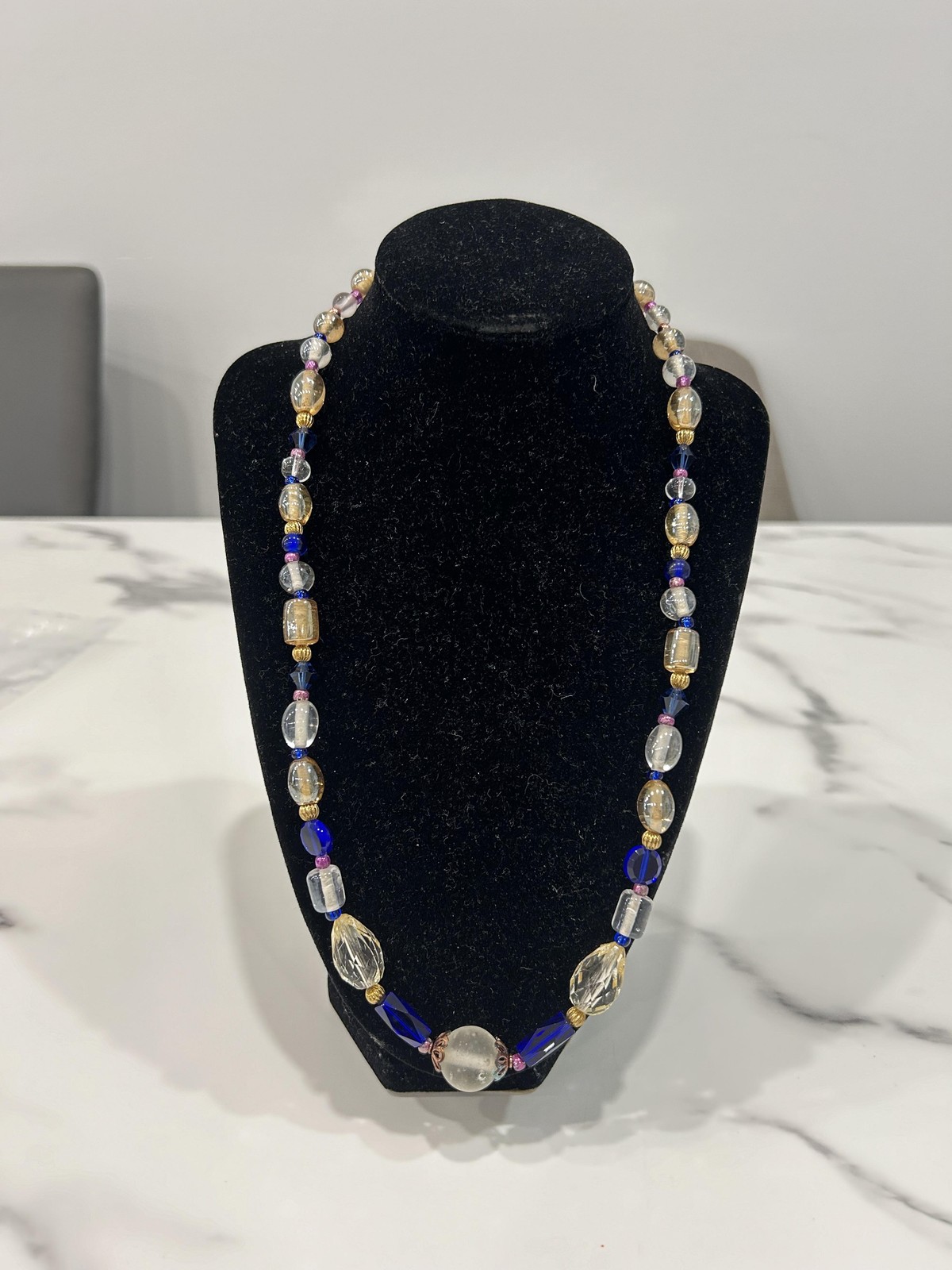 Boho Multicolor Glass Beaded Statement Necklace B… - image 5