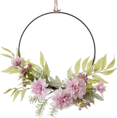 Türkranz Kranz Deko, Eukalyptus Kranz Girlande Frühlingskranz Metall Hochzeit Bl