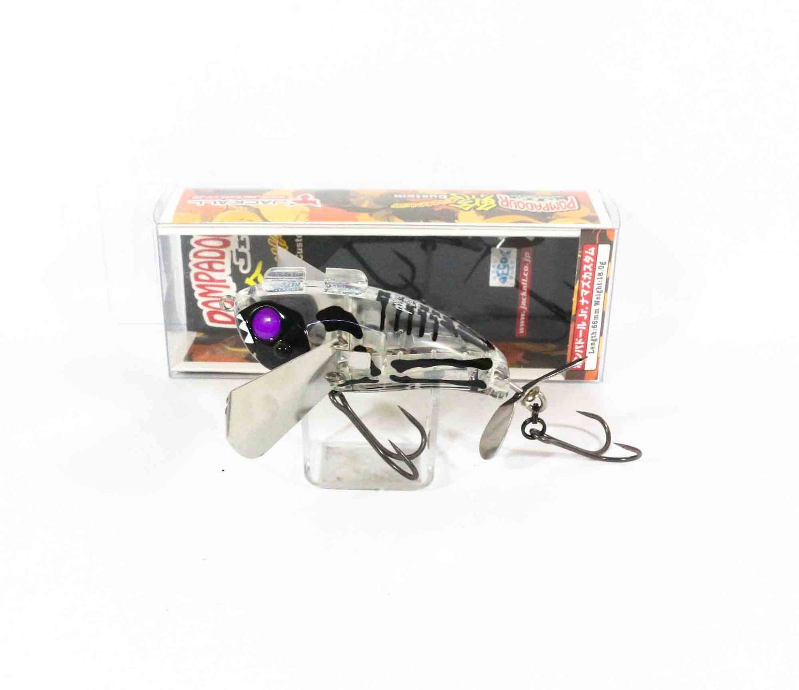 Jackall Pompadour Jr 66 mm 18 grams Floating Lure Grass Frog Bone (3367)