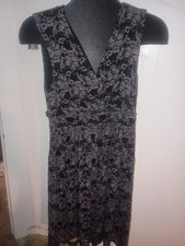 Karen Kane Black Grey Lace Dress Medium
