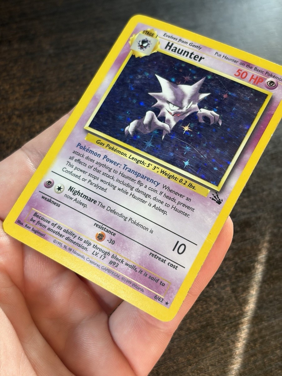 ポケモンカード 旧裏 ゴースト Haunter英語版 ホロ 6/62 1999年 Pokémon TCG “Haunter” 6/62 Fossil Holo Rare Unlimited 1999 HE04 | eBay