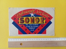 Vintage sticker sticker: SONOR LILLE, professional sound video 19.5x12.5 cm