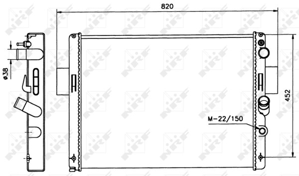 Radiateur moteur NRF 58243 pour pannes de refroidissement OE 93824068