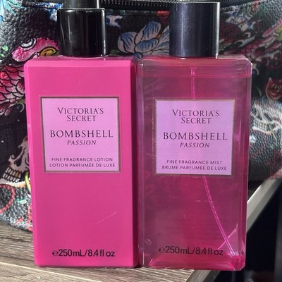 Victoria's Secret Bombshell Passion Body Mist 8.4 fl oz + Lotion Set