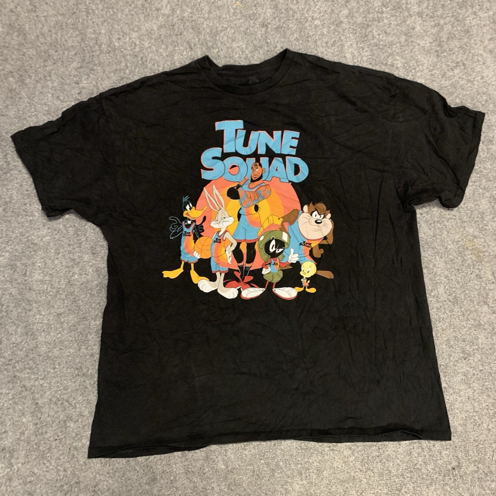 Space Jam 2 Tune Squad LeBron James Looney Tunes Black Mens XXL T-Shirt