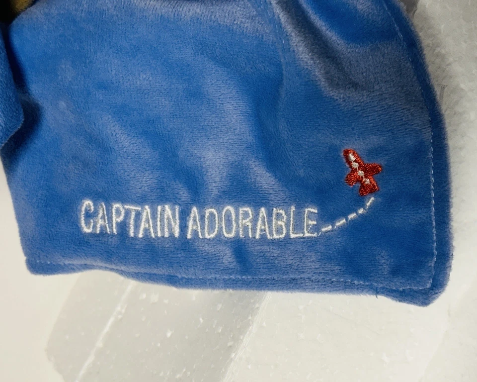 Manta de Seguridad Child of Mine Lovey Capitán Adorable Azul Peluche Mono Sonajero Foto 2 de 4