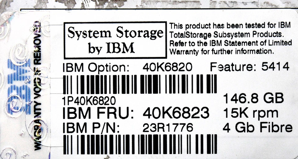 IBM 40K6823 146GB 15K 4GB FC HDD DDM Hard Disk Drive - Image 2 of 4