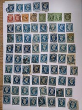timbres france napoléon III empire franc lot de 77 timbres