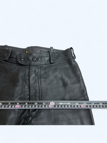 Damen schwarze Motorradhose Hose 100% Echtleder W26" L30" UK 10 - Bild 8 von 14