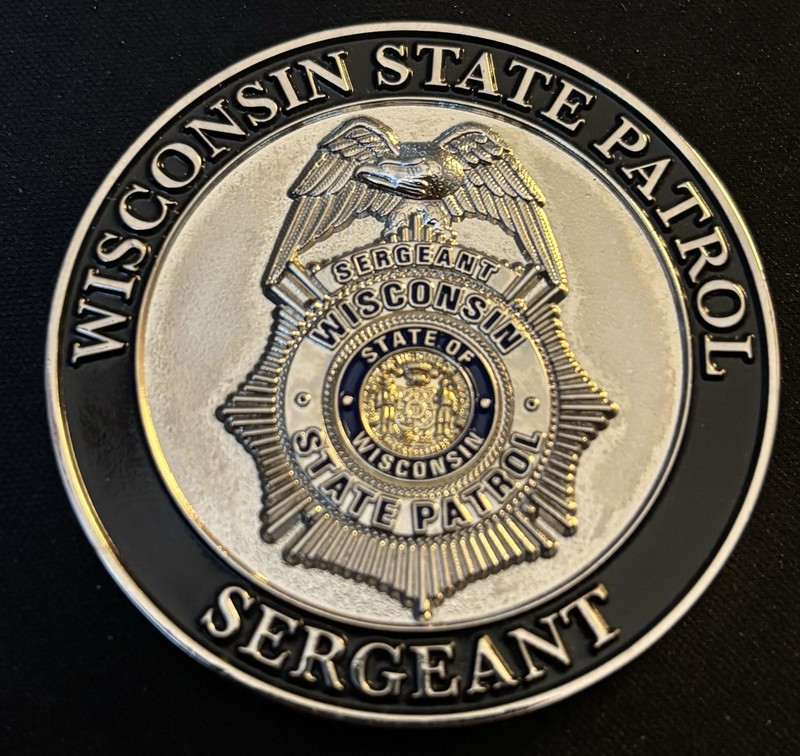 Wisconsin State Patrol Police Sergeant challenge coin 