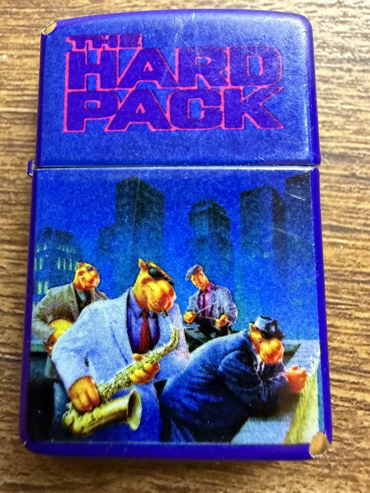 Vintage Zippo Camel Lighter 1993 THE HARD PACK Purple Joe Camel Band Music C