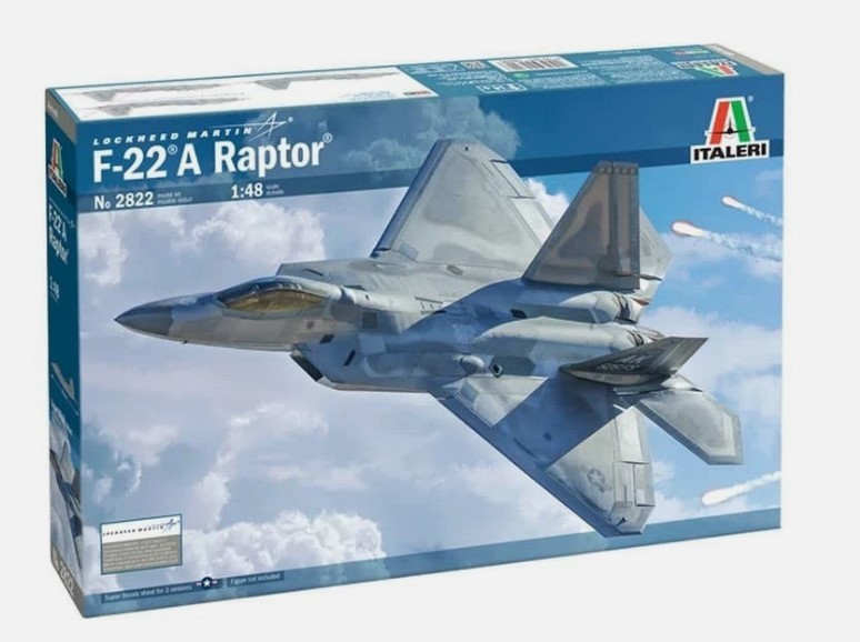 Lockheed Martin F-22 A Raptor maquette Italeri avec détails gravés en creux