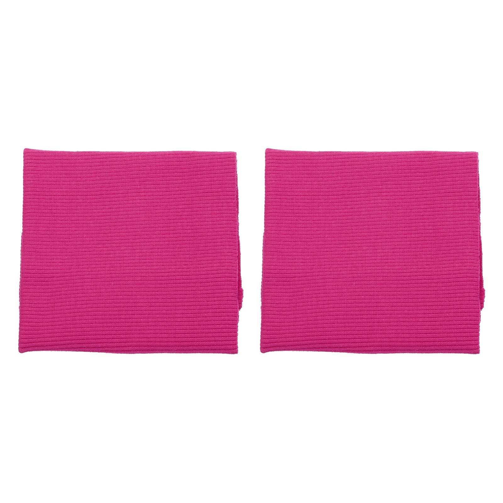2pcs 7.5x9cm Elastic Cuffs Ribbed Trim Cotton Fabric Knit Stretch Band Rose Red