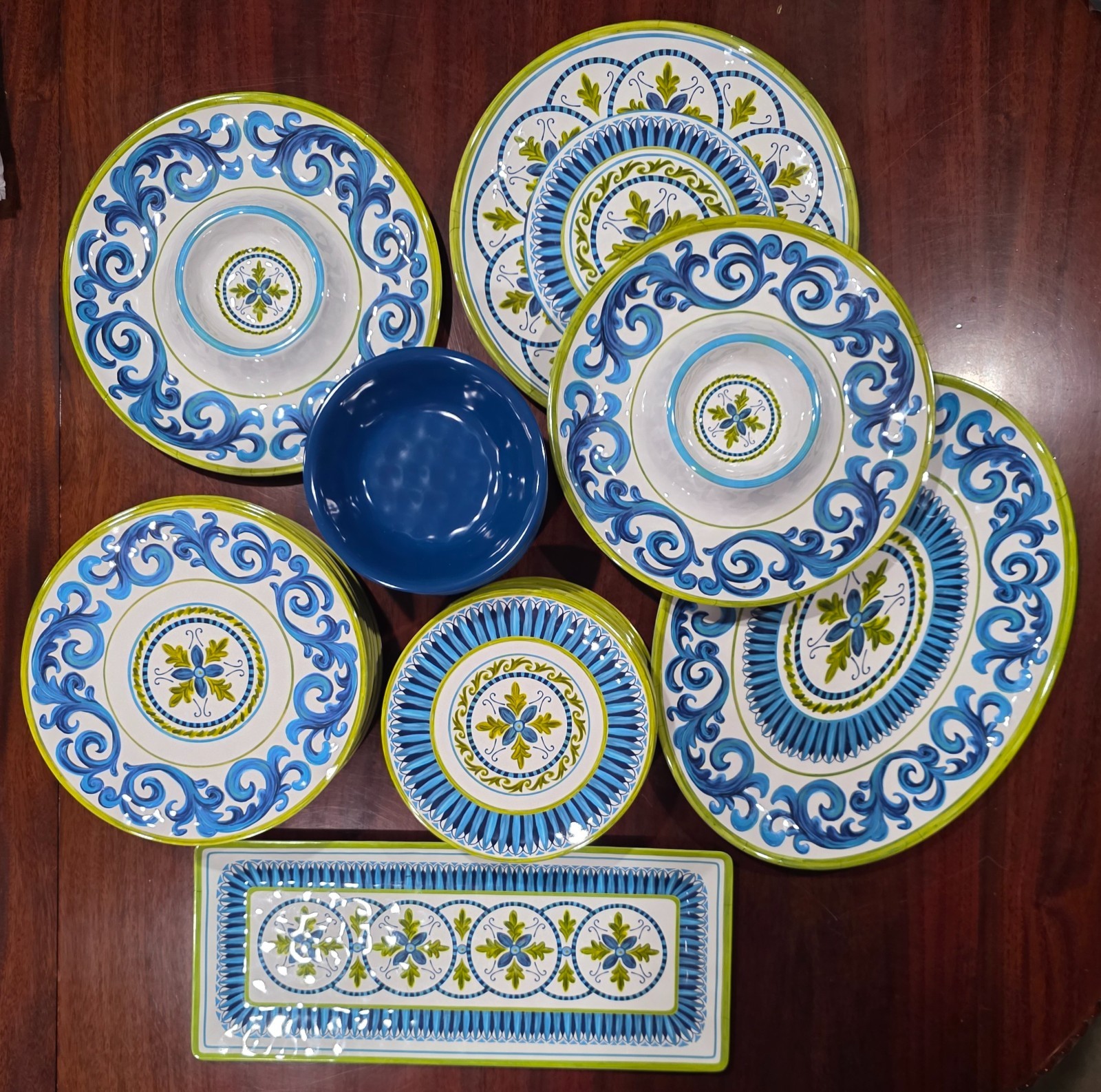 Certified International Melamine Outdoor Dinnerware Cobalt B