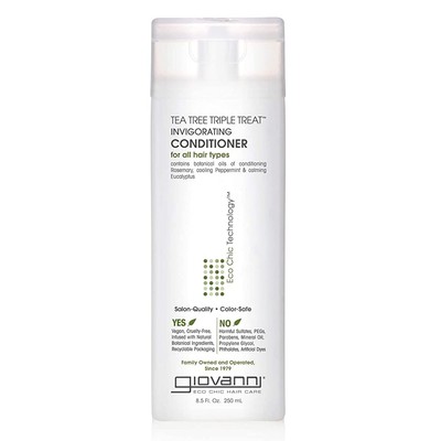 Giovanni Tea Tree Triple Treat Conditioner 8.5 Fl Oz Vegan Hair Care for All ...