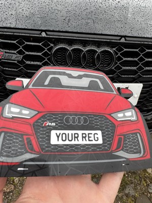 Individuelles Autoschild Your Reg | Your Car | Your Colour | Farther sDay | 17,5cmx12cm