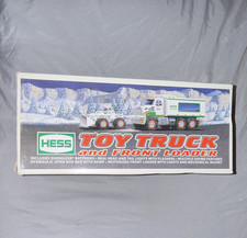 Hess 2008 Toy Truck & Front Loader Set w/ Box Gas & Oil Theme White/Green