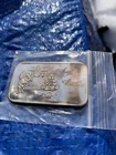 Beautiful 1981 1oz .999 Fine Silver Vintage Merry Christmas Art Bar, TONER, CCM