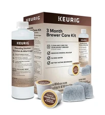 KEURIG 3-Month Brewer CARE Kit - Includes: Descaling Solution, Water Filters