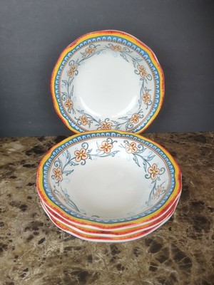 Set Of 4 Euro Ceramica Duomo Ceramic Soup Cereal Bowls 