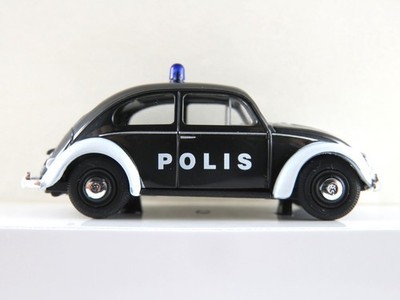 Busch 52969 VW Käfer mit Ovalfenster (1955) ''POLIS (Schweden)'' 1:87/H0 NEU/OVP