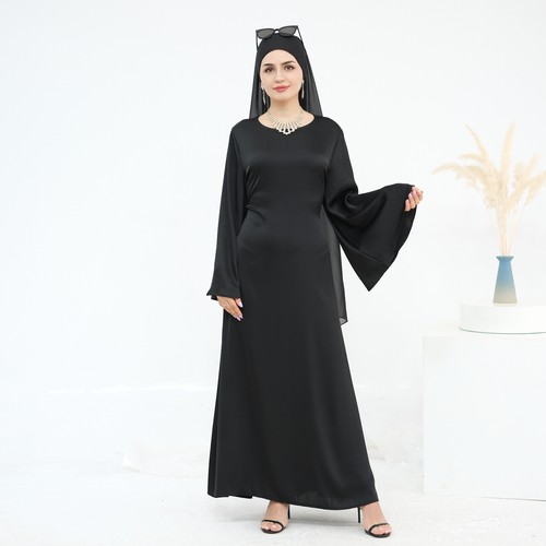 Modest Women Dubai Long Dress Hijab Abaya Muslim Kaftan Slim Fit Turkey Robe New - Picture 12 of 26