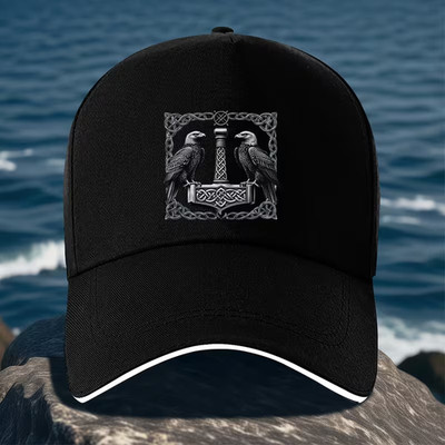 Wikinger Thor Hammer Rabe Cap Mütze Basecap Snapback Germanen Viking Biker