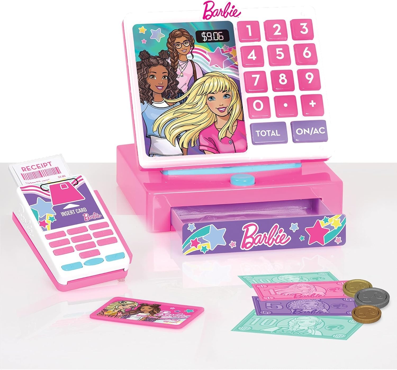 как выглядит Mattel Barbie Just Play Trendy Cash Register w/ Sounds Credit Card Reader фото