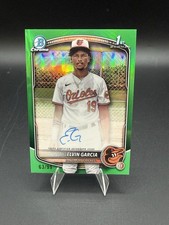 Elvin Garcia Bowman Chrome 2025 Green Refractor /99 Auto