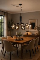Rauchglas Pendelleuchte G9 Pendellampe Schwarz EßTisch Glas HäNgelampe