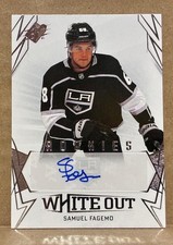 2022-23 Samuel Fagemo SPx White Out Autograph Rookie #WOR-SF