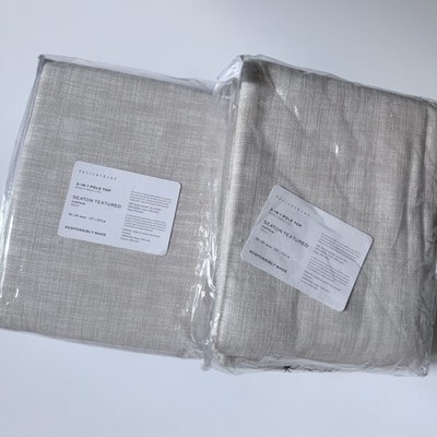 Pottery Barn Seaton Drapes Textured Oatmeal 50x 84 Curtains Cotton Lined New