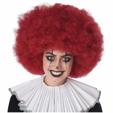 Jumbo Afro Red Horror Clown Adult Unisex Womens Mens Wig