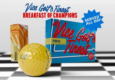VICE PRO BREAKFAST OF CHAMPIONS Limited Edition SINGLE (1) Golf Ball Sold Out