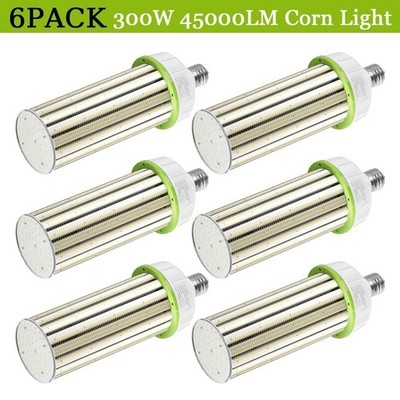 6Pack 300W LED Corn Light Bulb For Commercial Warehouse Factory Barn OpenFixture