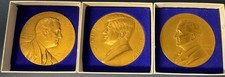 Vintage 3 Pc U.S. Bureau of Mint Presidential Bronze Medal Set JFK FDR Truman 3