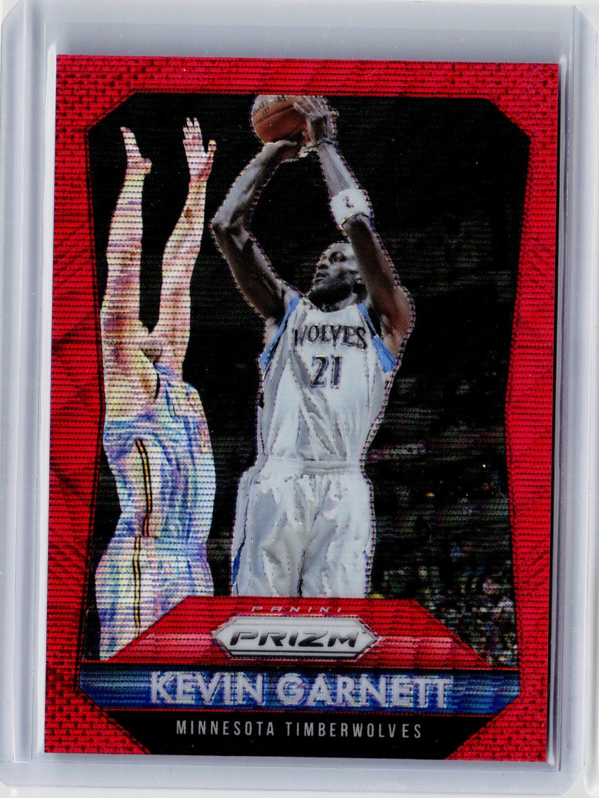 2015-16 PANINI PRIZM RUBY WAVE PRIZM #6 - KEVIN GARNETT #ED 296/350