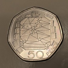 1992 1993 EEC Dual Date 50p Fifty Pence Brilliant Uncirculated From Royal Mint