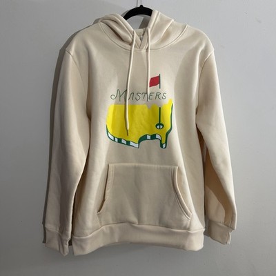 NEWS Masters Golf Hoodie Beige 100% Polyester Size M Medium 